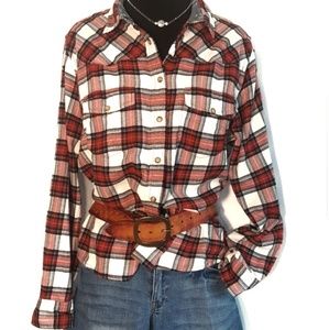 Jack's Girlfriend Bea Plaid Flannel Shirt M 6 8